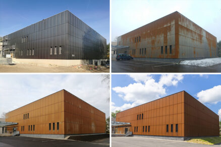 vývoj corten fasády od montáže po vytvorenie patiny