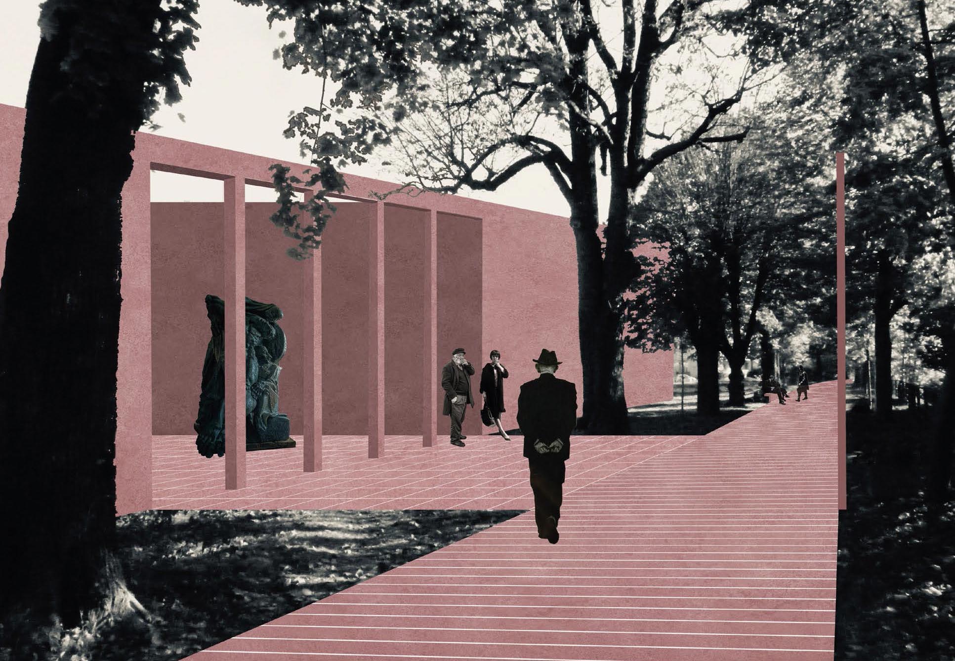 Víťazný návrh na obnovu Kmeťovho stromoradia a Záhrady umenia, Prešov