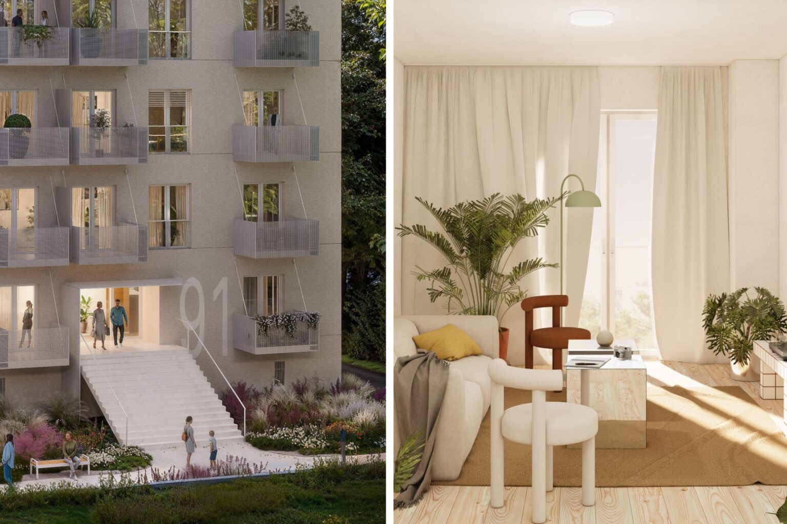 Vizualizácia bytového domu Záhradnícka