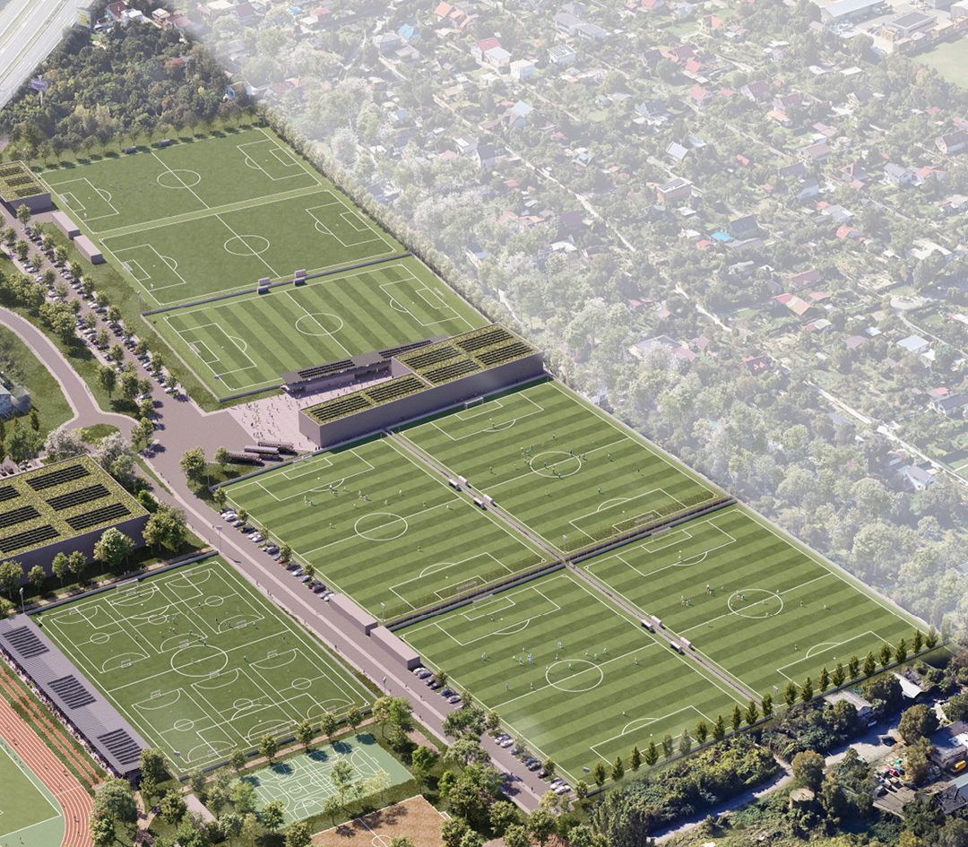 Nový Mestský športový areál na Zlatých pieskoch má vyrásť na zarastenej ploche s čiernymi stavbami na južnom brehu jazera. 