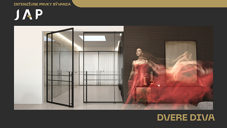 Modelový rad pivotových dverí DIVA pre súčasné interiéry