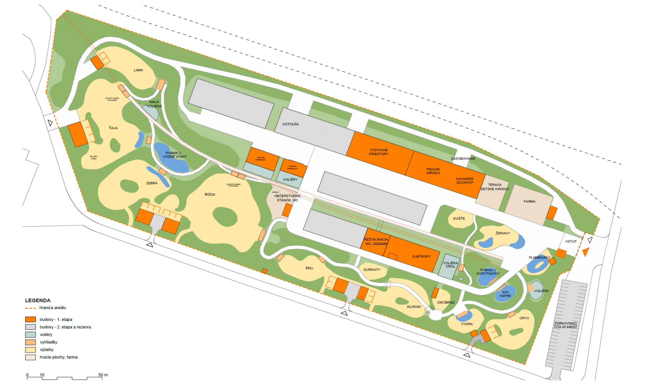 ZOO Nitra-Lužianky - situácia 1.etapy