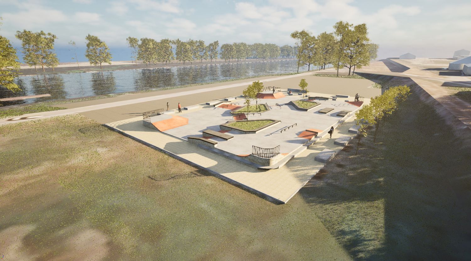 Komárno plánuje v najbližších mesiacoch vybudovať tri nové voľnočasové športoviská na nábreží Váhu: moderný skatepark, streetballové ihrisko a pumptrack dráhu.