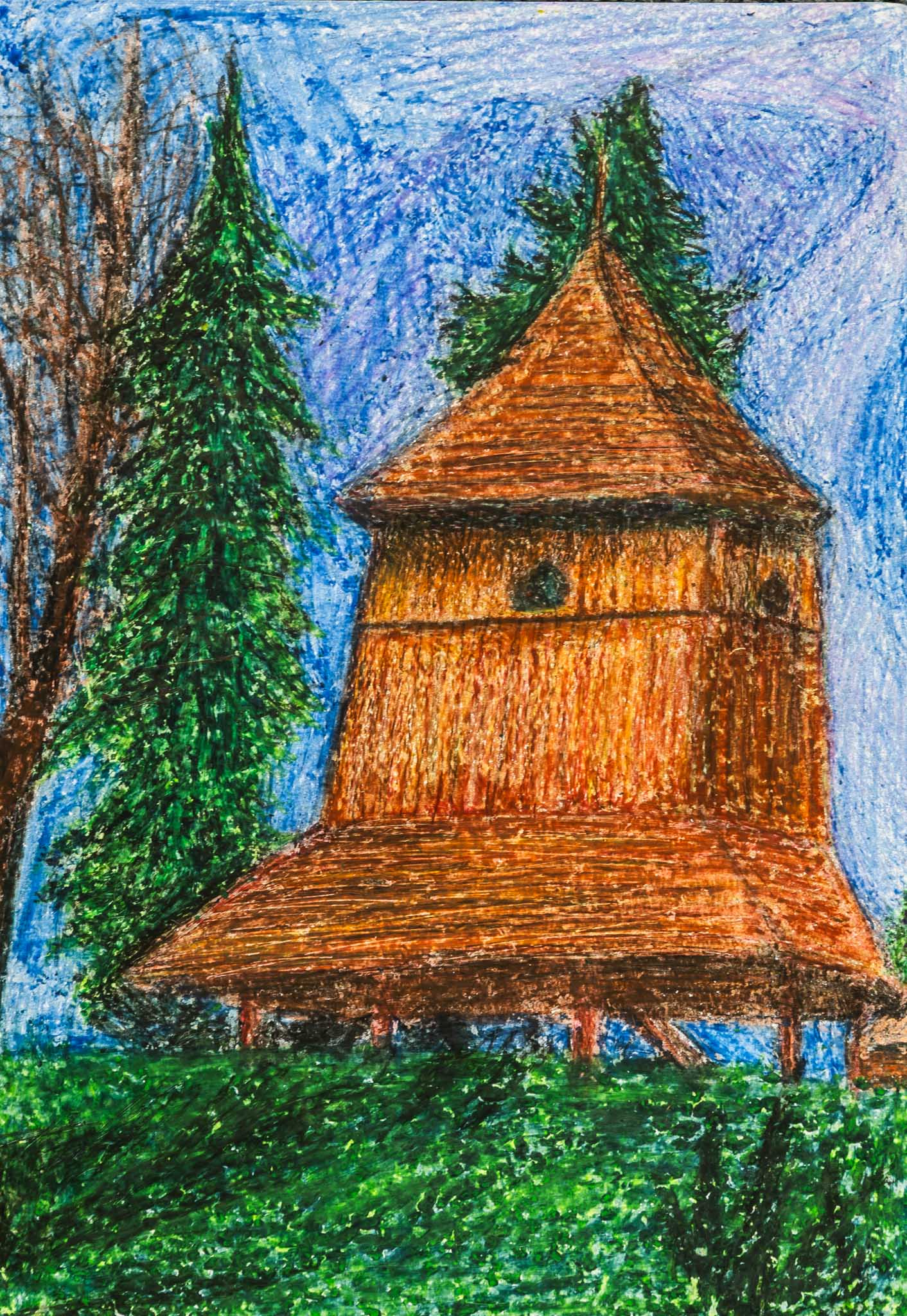 Viktória Kratková (14), Bobrovec: Drevená zvonica v obci TrstenéIL6A9806
