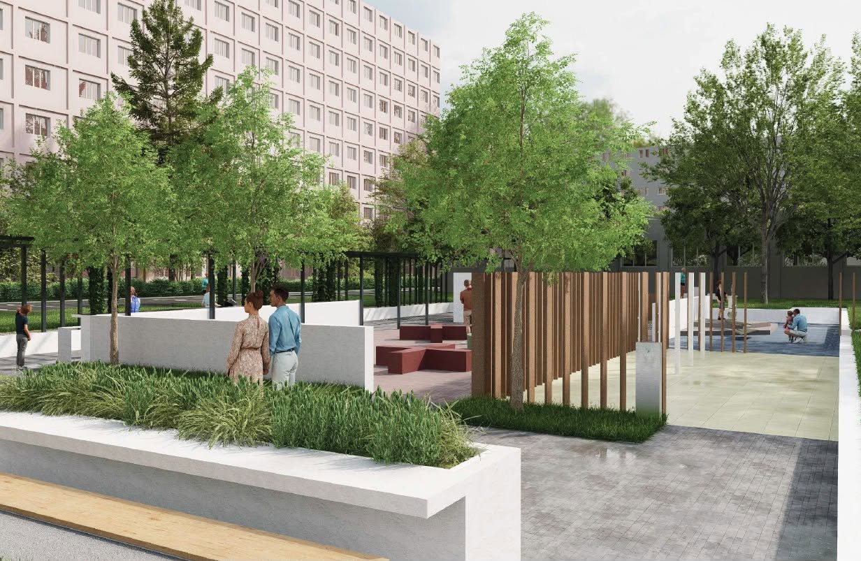 Revitalizácia vnútrobloku na Narcisovej ulici, Bratislava-Ružinov