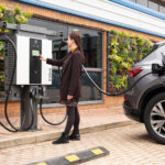 Nabíjacia stanica pre elektromobily s inteligentným riadením výkonu umožňuje efektívne využitie energie a komfortné nabíjanie v komerčných objektoch.