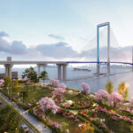 Vizualizácia tretieho mosta spájajúceho letisko Incheon s pevninskou časťou Južnej Kórey