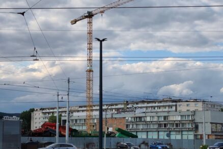 Stavenisko projektu Nový Istropolis na Trnavskom mýte v Bratislave