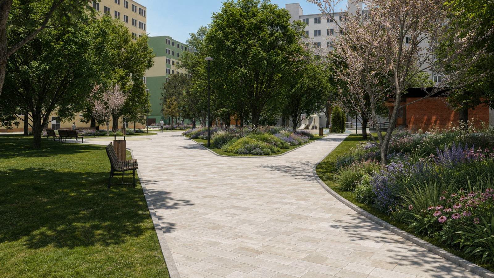 Revitalizácia verejného priestoru pri OC Saratov a parku Fedáková, Bratislava - Dúbravka