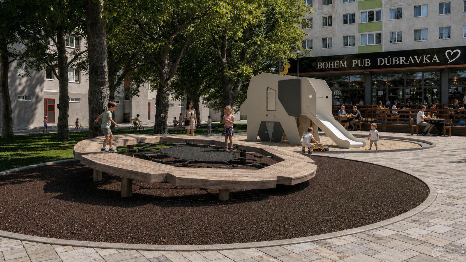 Revitalizácia verejného priestoru pri OC Saratov a parku Fedáková, Bratislava - Dúbravka revitalizacia-oc-saratov-park-fedakova-bratislava-dubravka