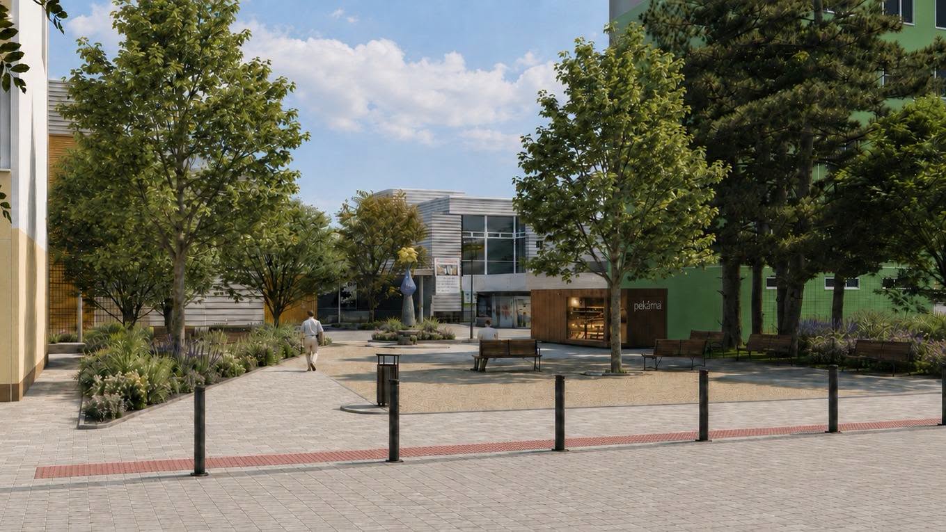 Revitalizácia verejného priestoru pri OC Saratov a parku Fedáková, Bratislava - Dúbravka