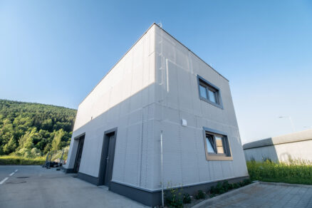 3D tlačená autoumyváreň z betónu pri obchodnom centre Klokan v Žiline.