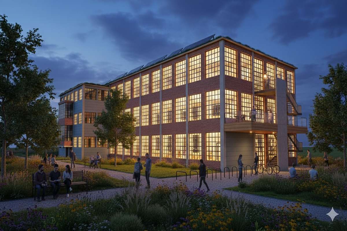 Výnimočnosť projektu spočíva v umiestnení vzdelávacej inštitúcie do revitalizovanej priemyselnej budovy.
