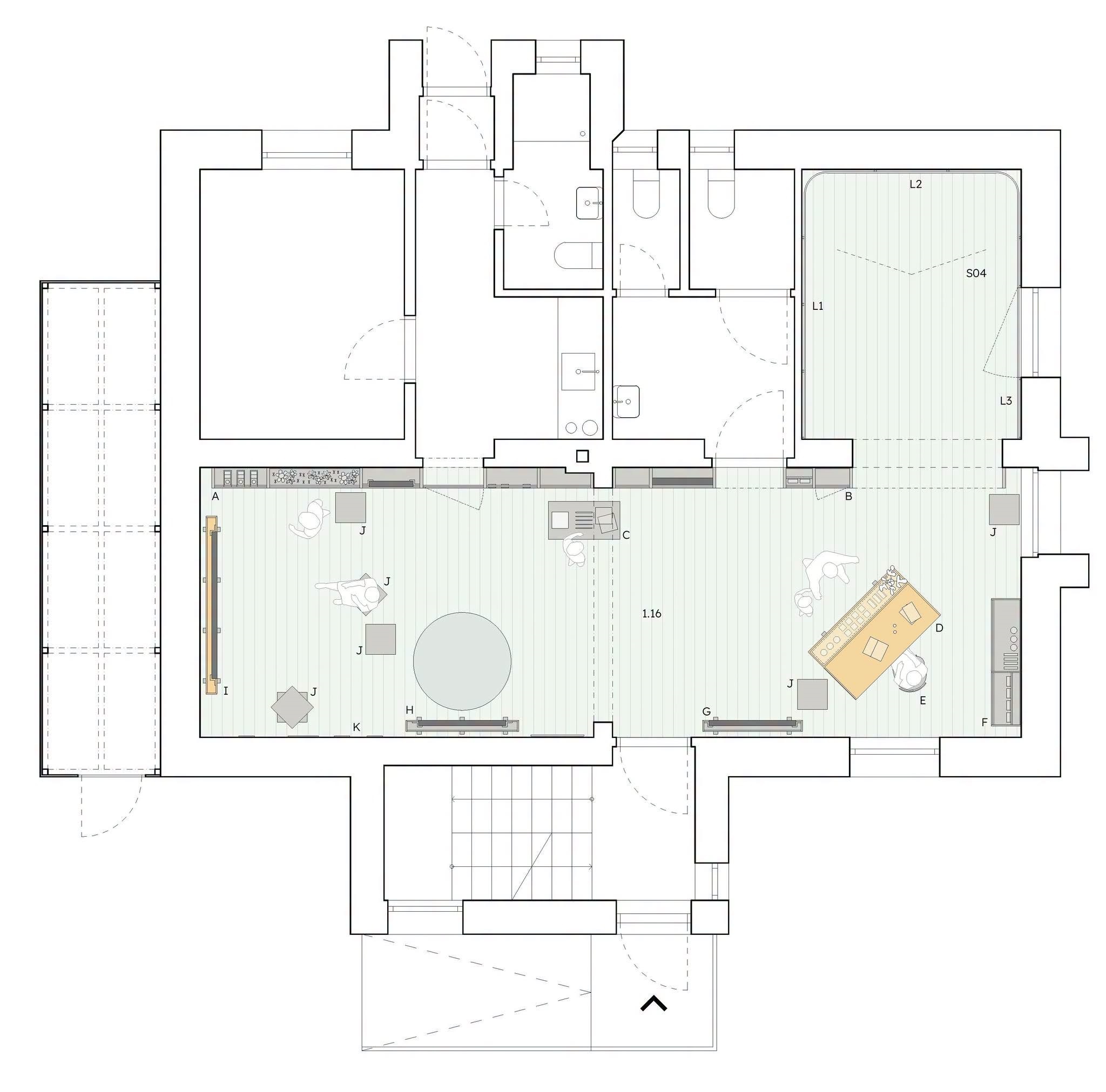 Nákres interiéru EKO centra zo architektonickej štúdie firmy Studio BRUT