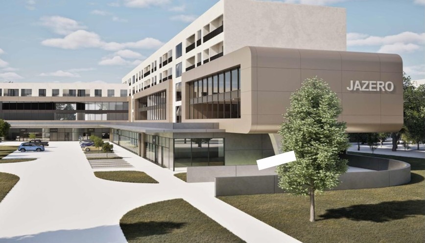 Investor plánuje vysadiť vzrastlé stromy v okolí multifunkčného centra.