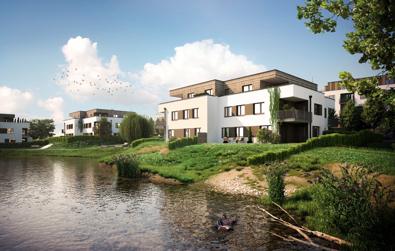 Vizualizácia vznikajúcej štvrte Nová Tehelňa, Senec