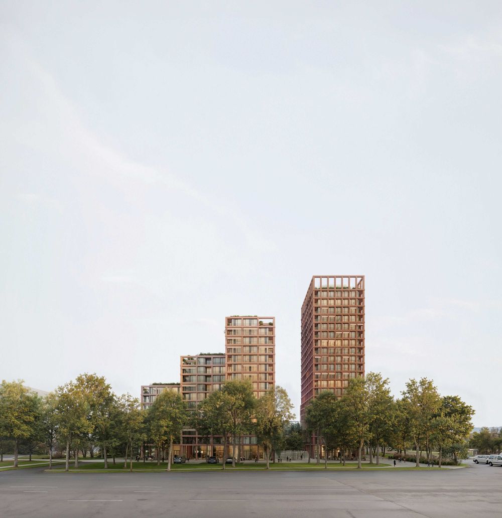 UIRE Spartakovska 3 malé Vizualizácia panorámy lokalita Spartakovská v Trnave od What Architects