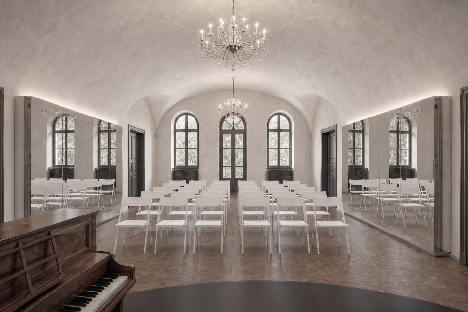 Koncepcia EMMER pracuje s multifunkčným a variabilným využitím priestorov, pričom rešpektuje historický charakter budovy. emmerova-vila-trnava
