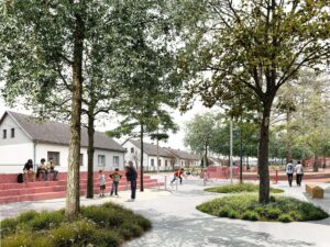 Trnava mení ulice okolo škôl. V okolí ZŠ Gorkého chystá prvú školskú zónu plnú hier a zelene