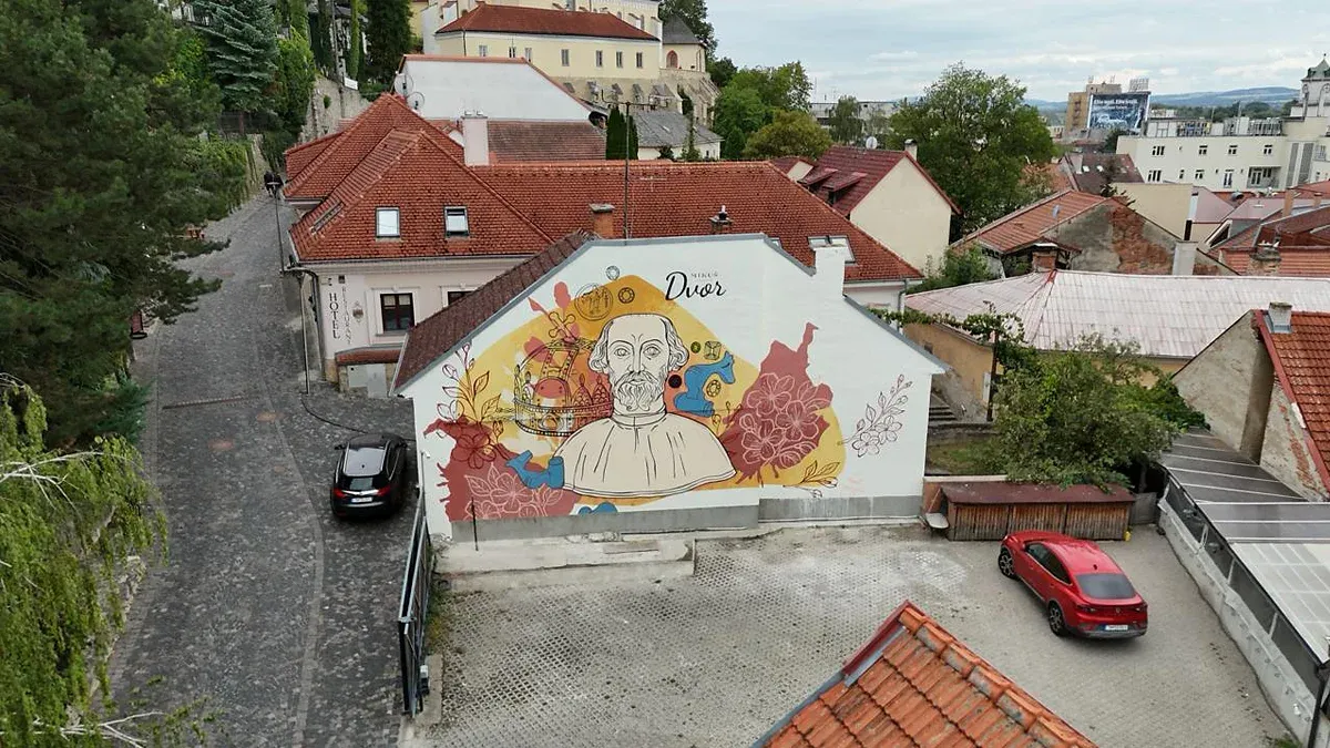 Prvý mural v Mestskej pamiatkovej rezervácii mesta Trenčín nesie názov Dvor Mikuš. dvor-mikus-mural-streetart-trencin