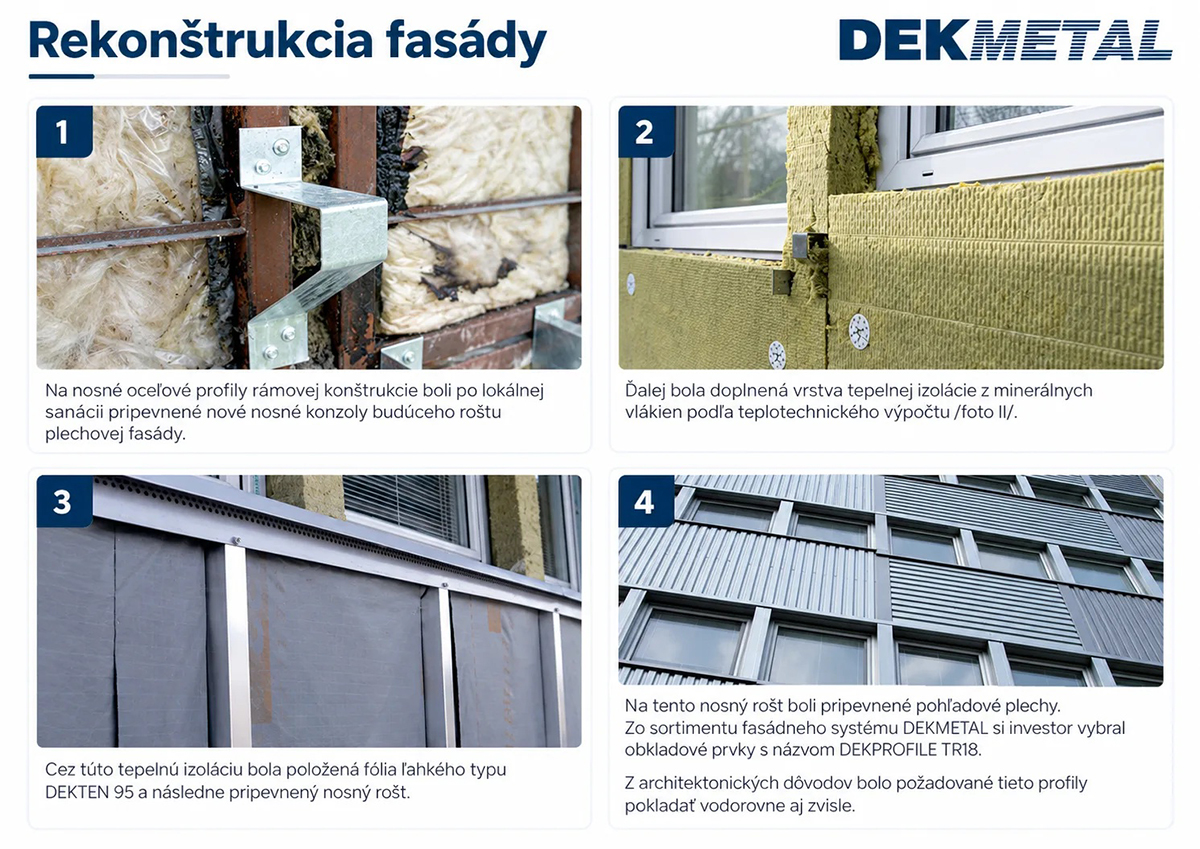 Stavebnotechnický prieskum pôvodnej fasády a oceľovej konštrukcie