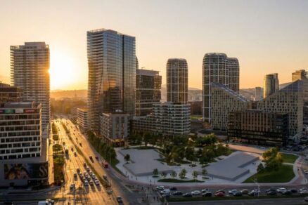 Viuzualizácia projektu Ister Tower v bratislavskom downtowne