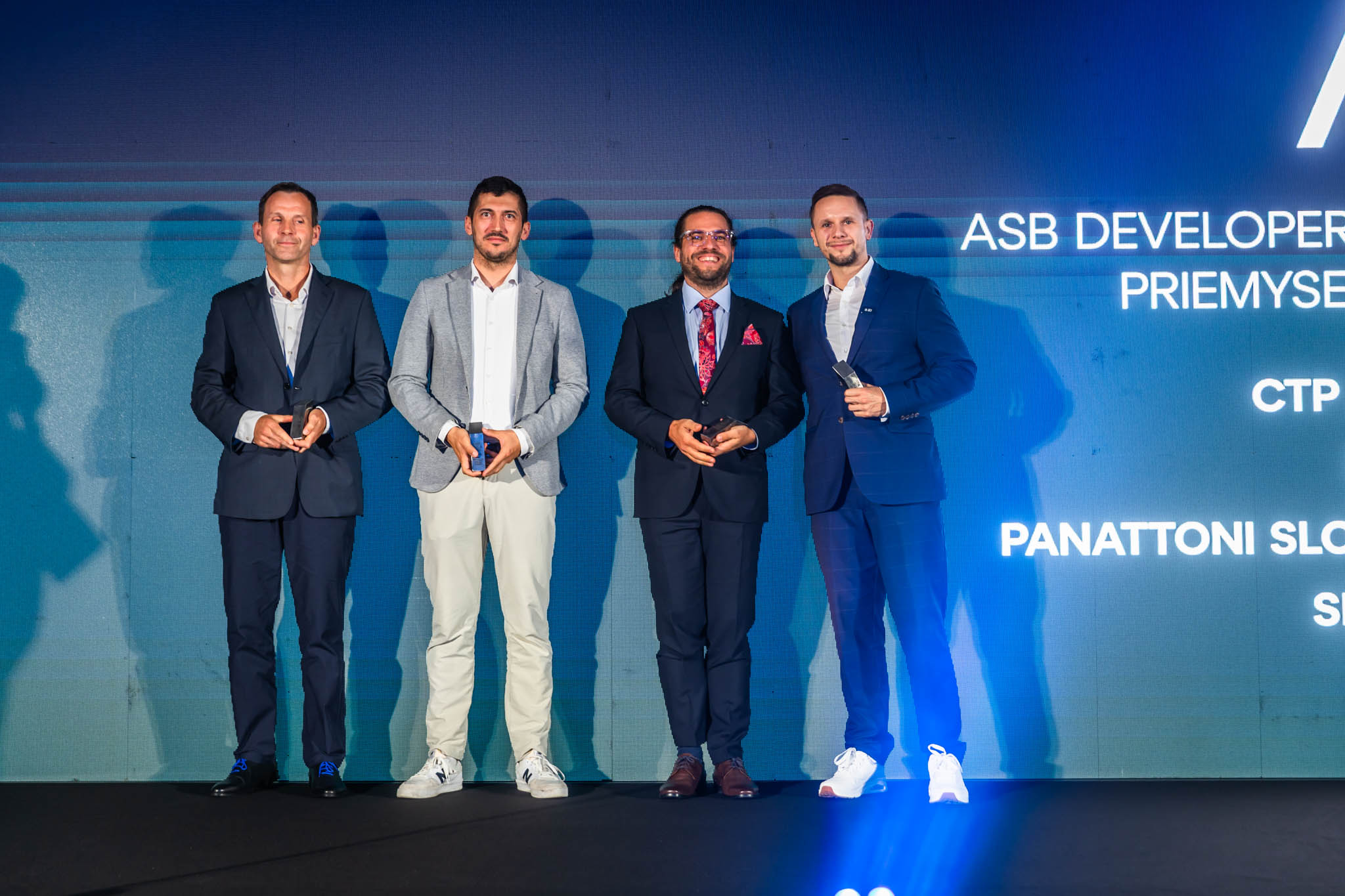 Jaroslav Škrovánek, D O A S; Ivan Šimo, CTP Invest SK; Stanislav Pagáč Logis One; Marián Fridrich, Panattoni Slovakia Development