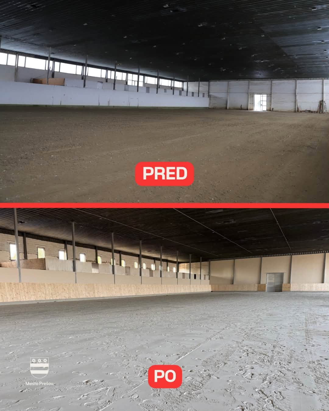 Stará prešovská jazdecká hala dostáva novú podobu.
