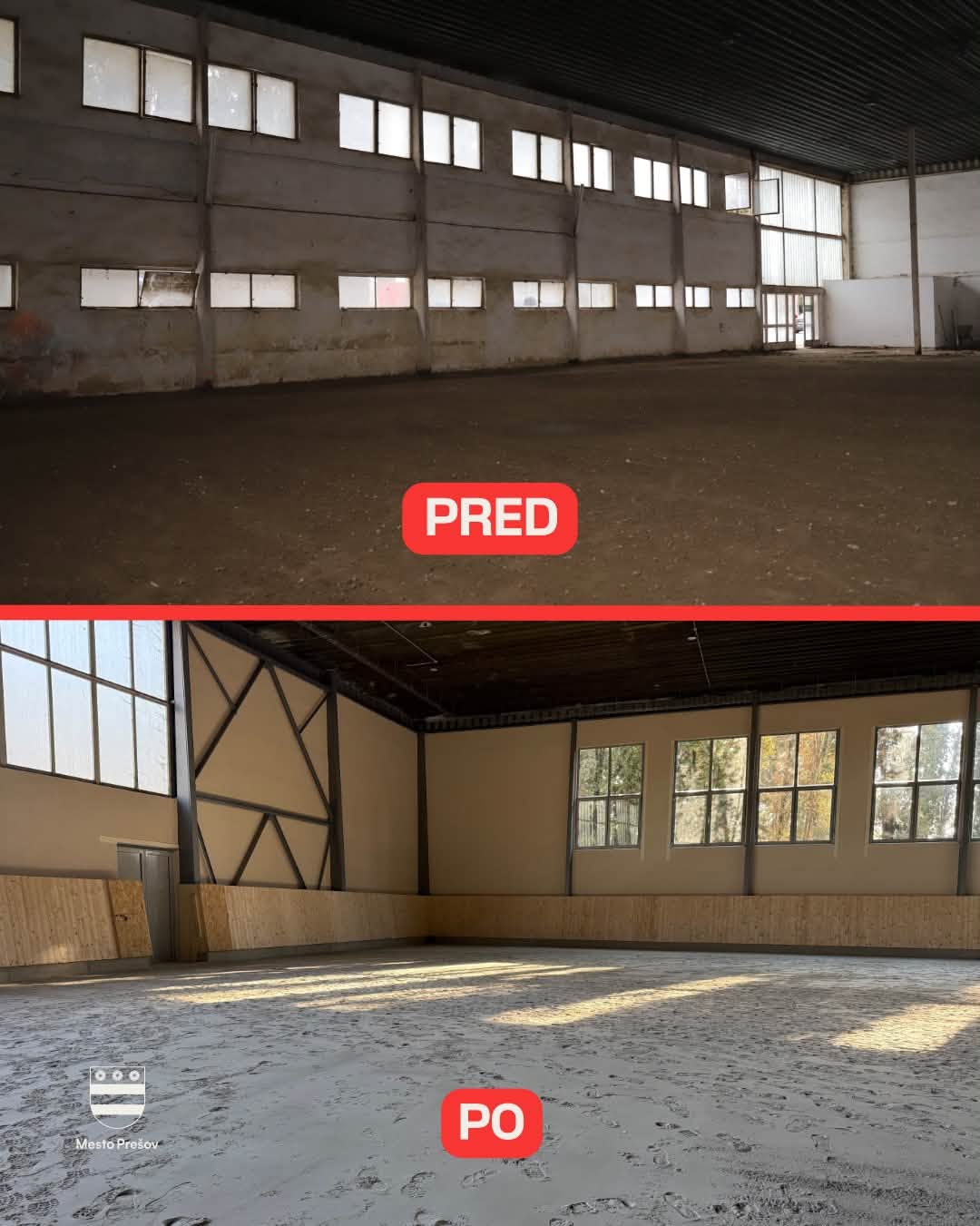 Stará prešovská jazdecká hala dostáva novú podobu.