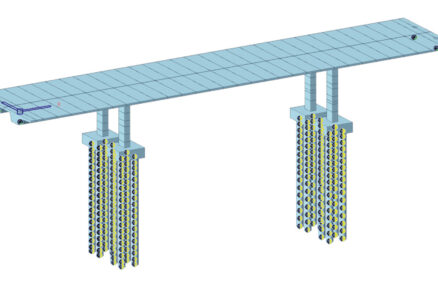 Obr. 4 Model mostu v CIVIL NX