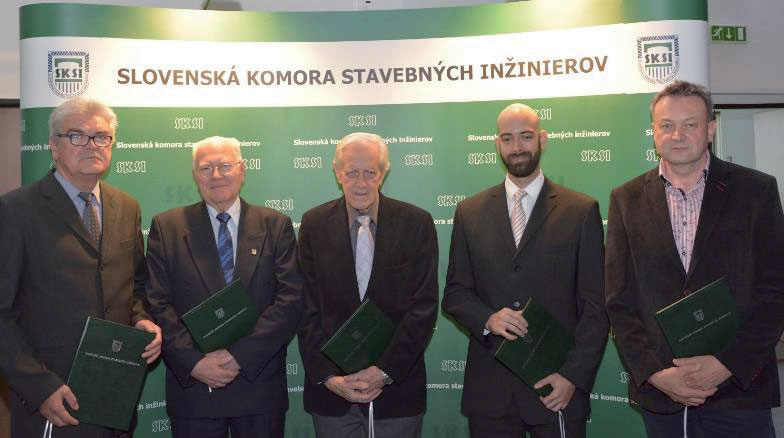 Dušan Mišík, Miloš Hudoba, Oto Makýš, Ivan Málek (prevzal cenu za J. Bustina), Vladimír Vránsky (prevzal cenu za J. Voskára)