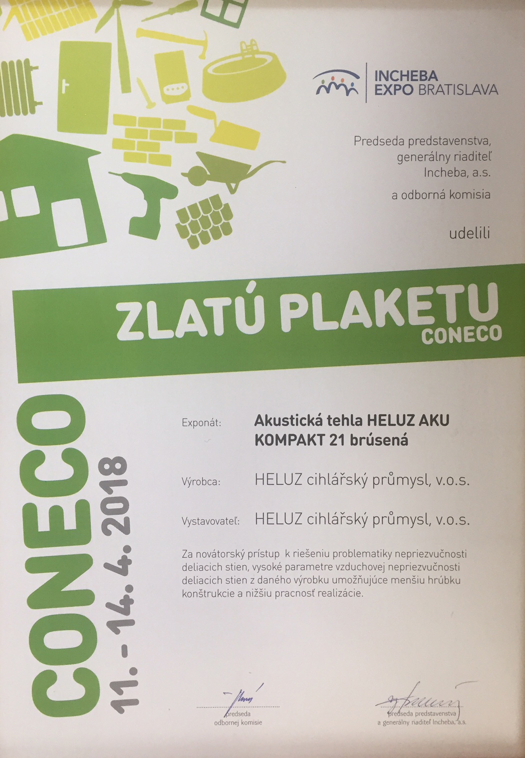 Zlata plaketa Coneco