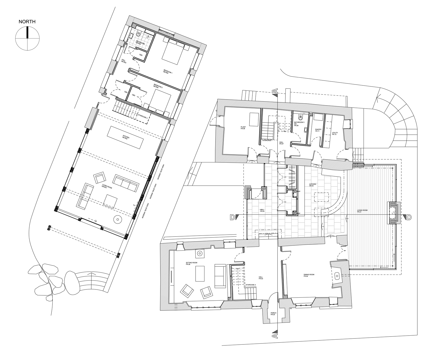 WestyardGroundFloorPlan With North Arrow