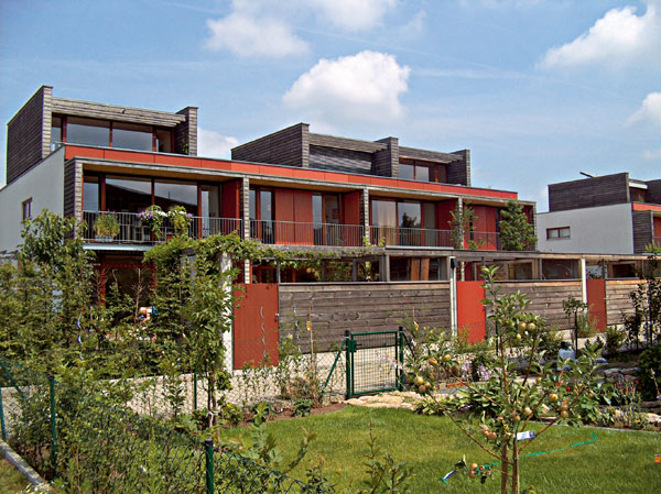 Radové bytové domy riešené v štandarde EPD v Darmstadte, Nemecko