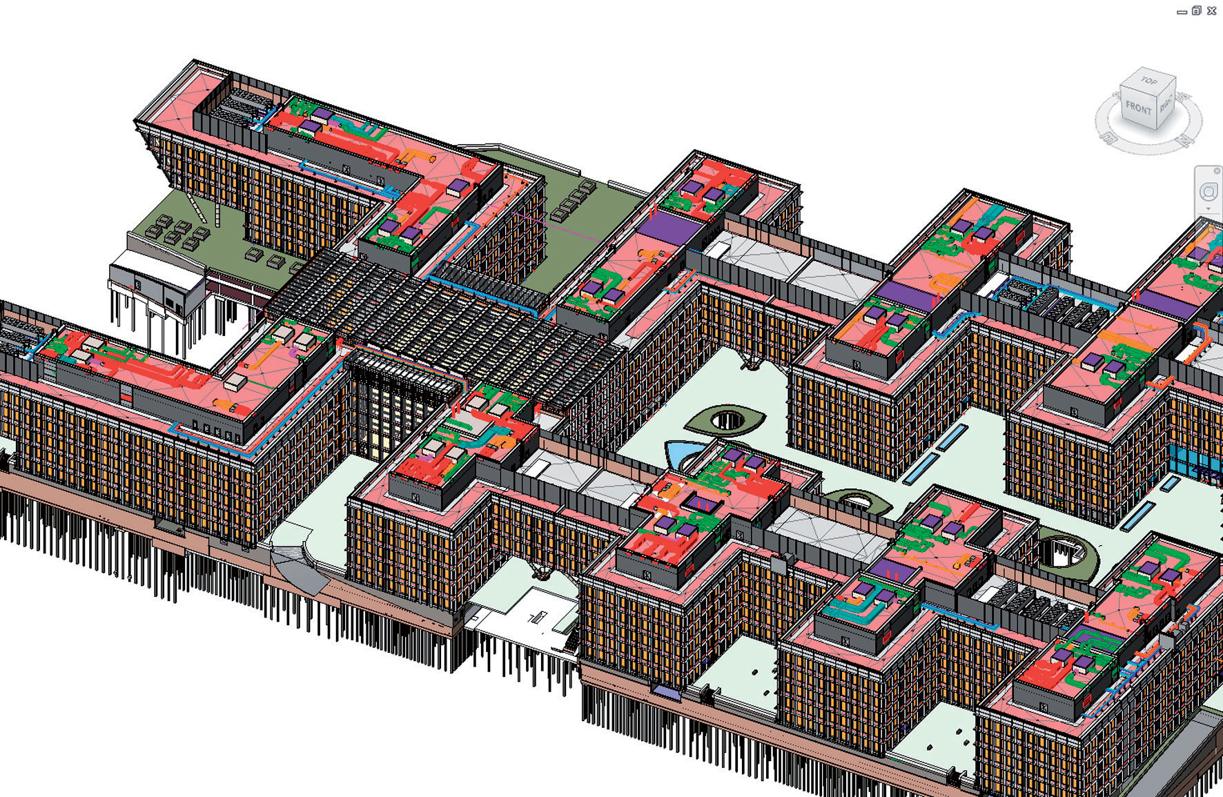 Vizualizácia podľa BIM modelu projektu Comcity v Moskve (developer: PPF Real Estate Russia)