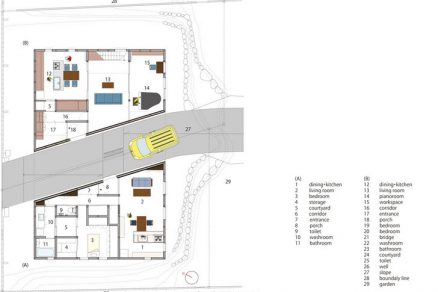 03 Arch Wall House Naf Architect drawing