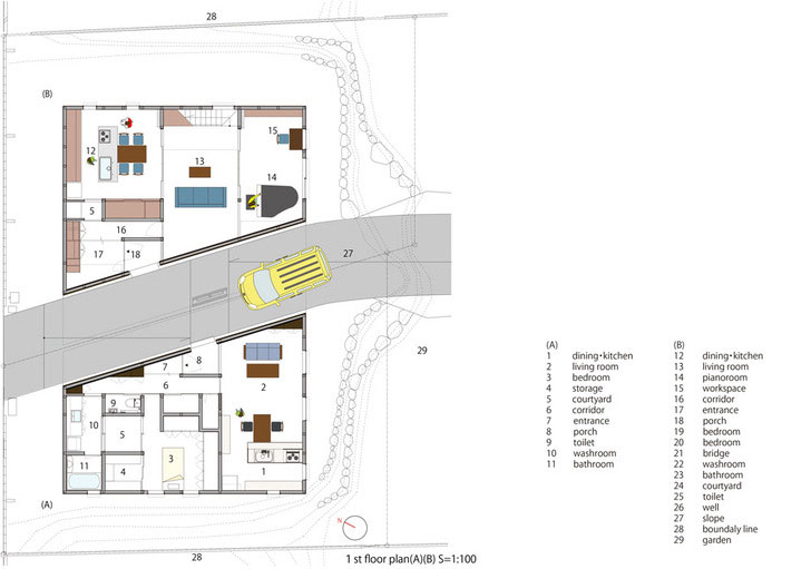 03 Arch Wall House Naf Architect drawing