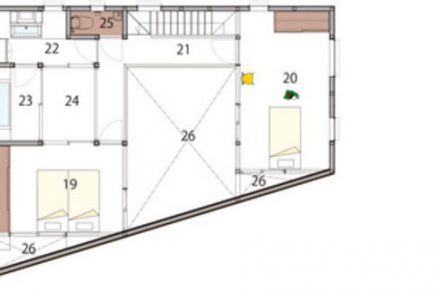 04 Arch Wall House drawing single story