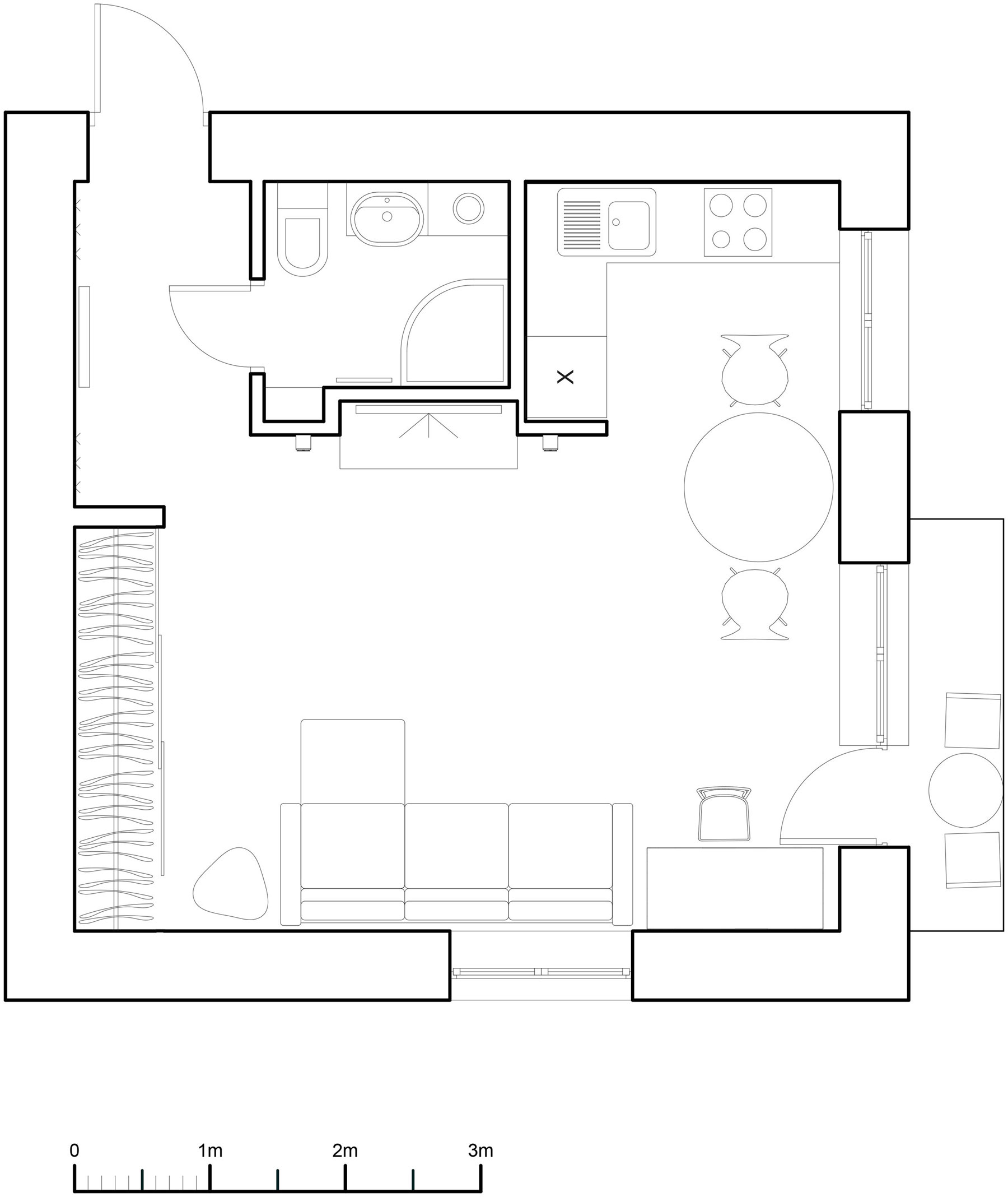 Elegantný byt slobodného muža v moskve - foto - plan