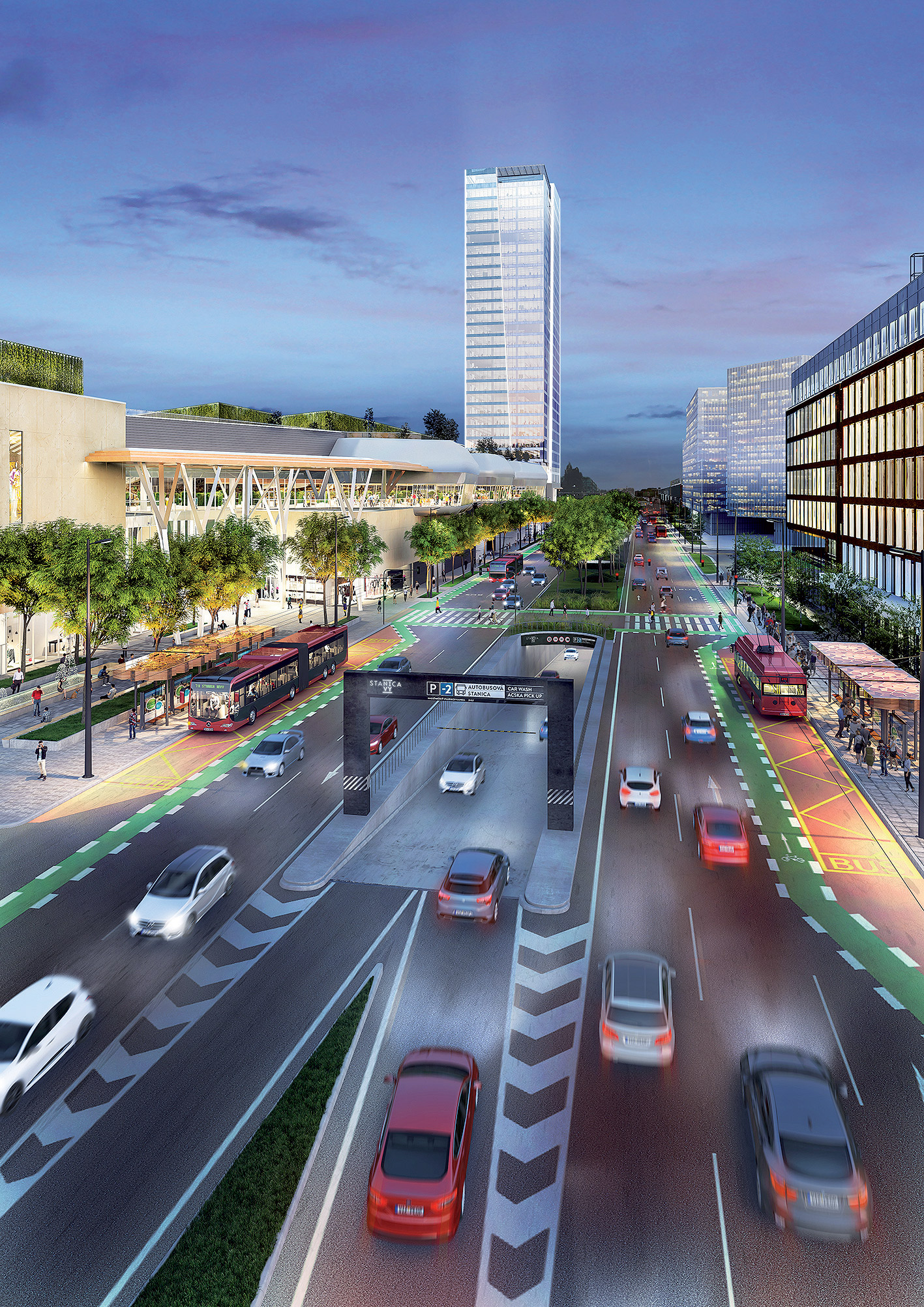 Návrh stanice ráta aj so smart riešením cyklistickej dopravy.