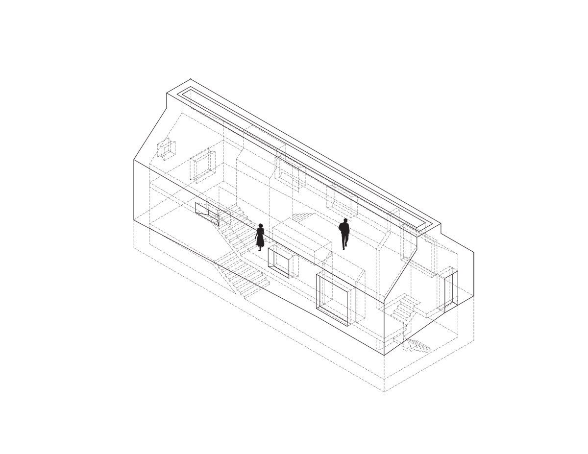 CHIMNEY HOUSE axonometry