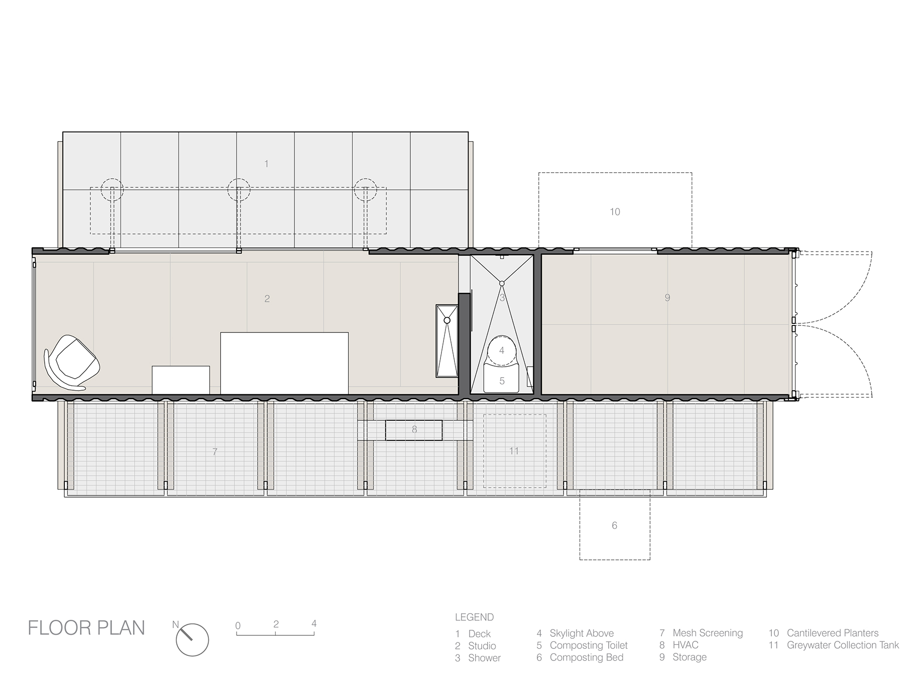 Container Guest House Plan