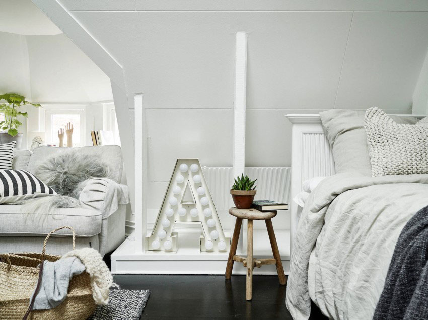 Malý, ale čarovný - podkrovný byt pre slobodných v škandinávskom štýle - foto - 15