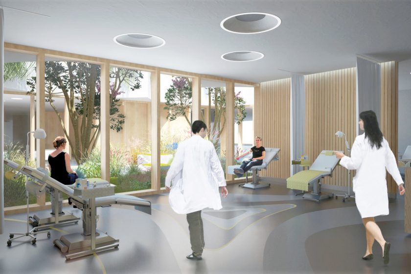 Ilustračný obrázok interiéru nemocnice