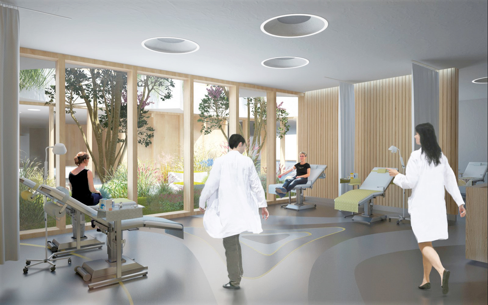 Ilustračný obrázok interiéru nemocnice