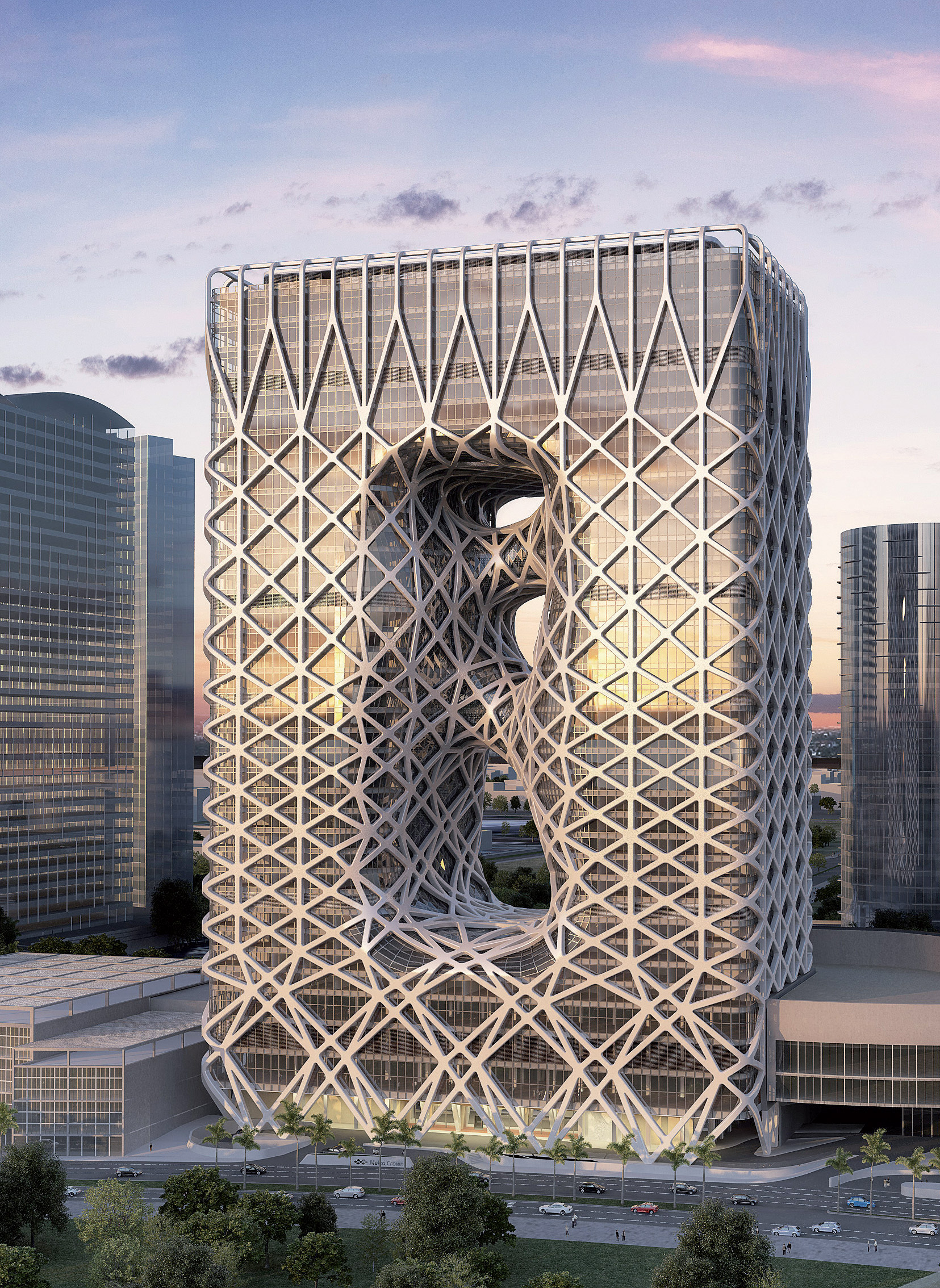 Projekt Hotel Tower3 Macao Vizualizacia Zaha Hadid Architects
