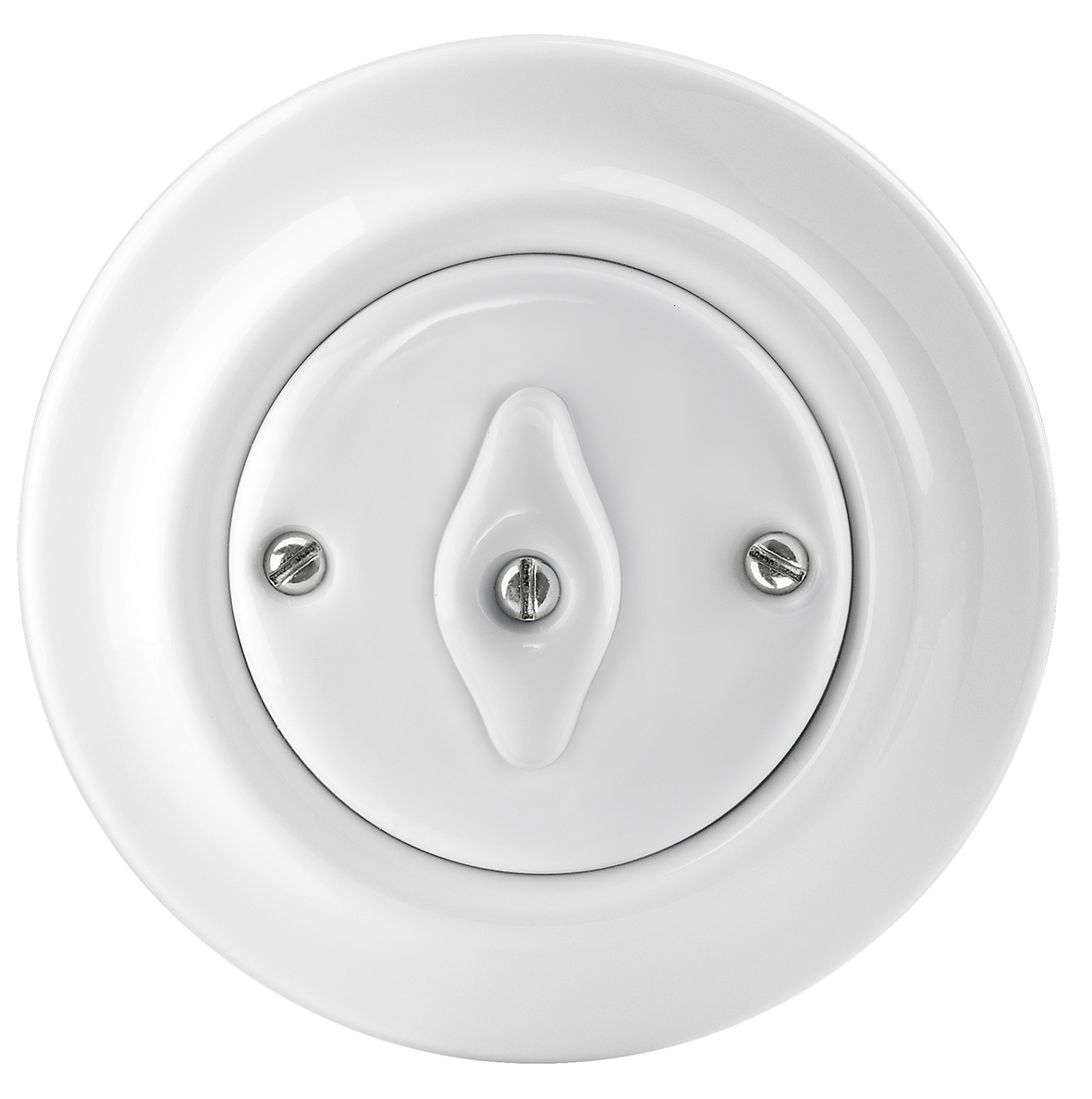 Decento   white porcelain turning switch