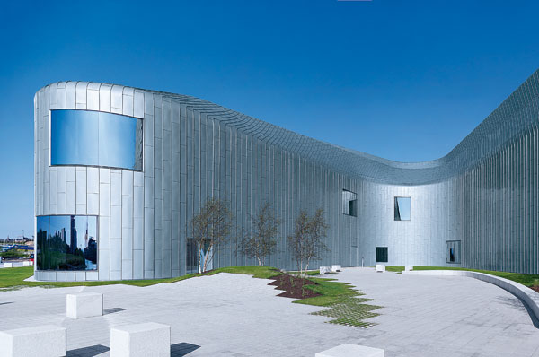 Riverside Museum, Zaha Hadid, Rheizink,titanzinok, strecha,fasáda