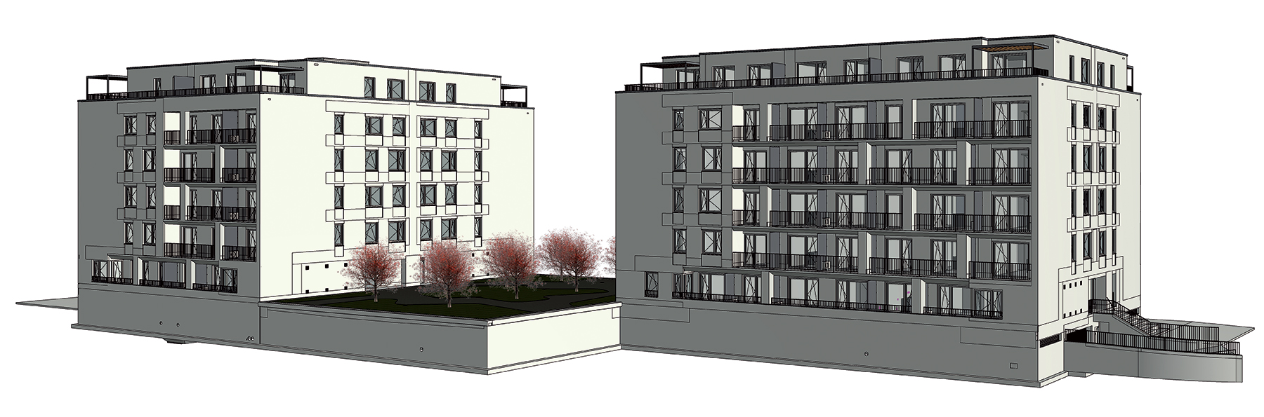 Slnečnice – zóna Viladomy boli navrhované v 3D projektovaní a modelovaní stavieb pomocou metódy BIM.