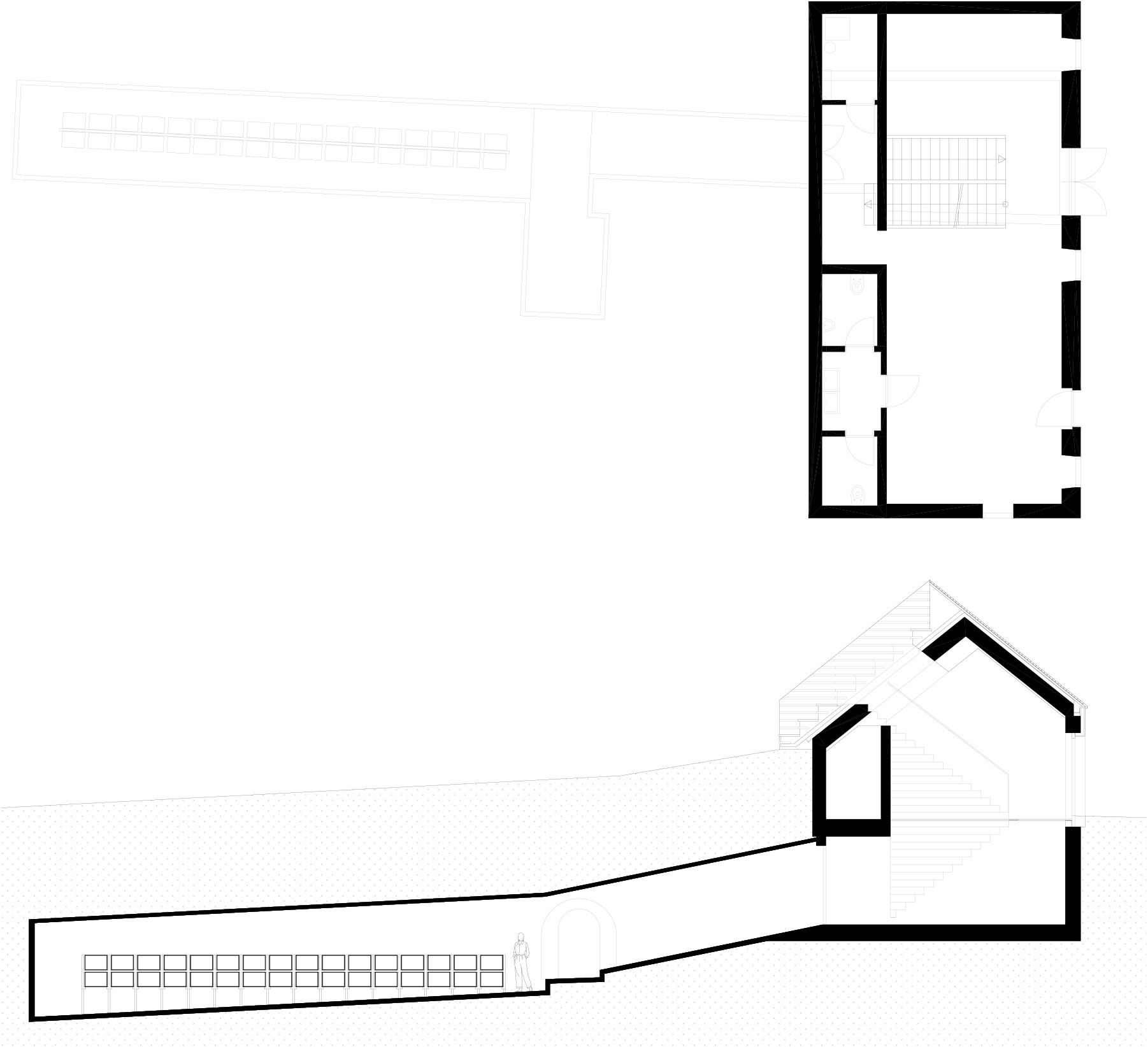 Weinblick Grundriss Schnitt